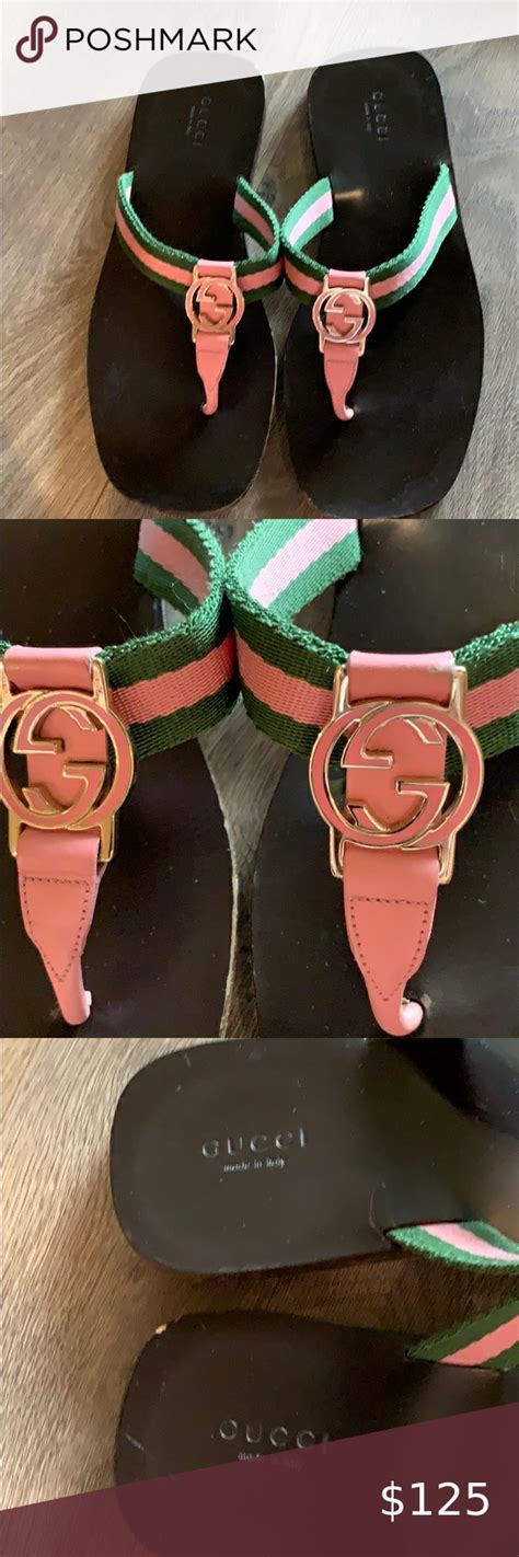 pink gucci flops|More.